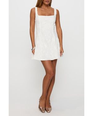 Princess Polly You Can Floral Embrodiered Minidress - White