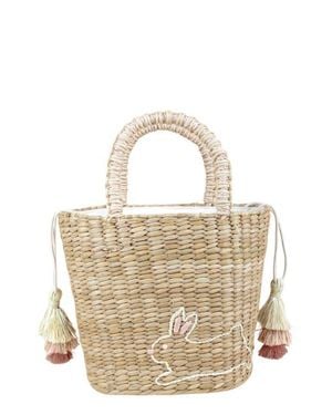 LIKHÂ Bunny Embroidered Tote Bag - White