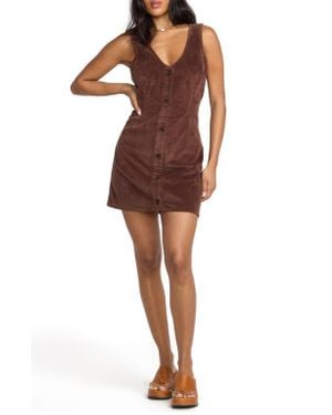 Billabong Last Waves Corduroy Minidress - Red