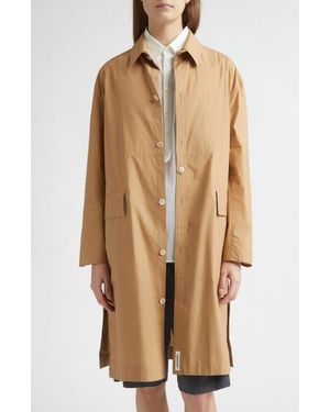 Undercover Textured Bib Cotton Coat - Natural