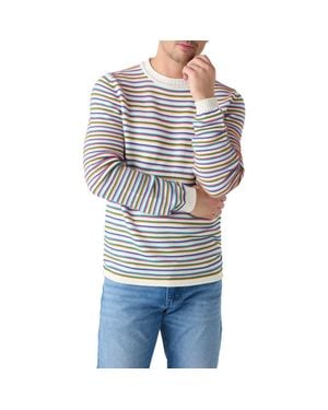 Robert Talbott Hilton Multi Stripe Rollneck Sweater - Multicolor
