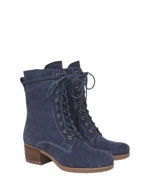 Celtic & Co. Block Heel Derby Boot - Blue