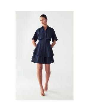 Willa Hugh Layered Dress - Blue