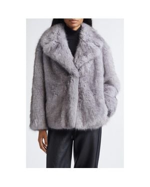Stand Studio Valentina Faux Fur Jacket - Purple