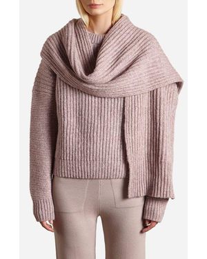 Oyun Rib Alpaca Scarf - Brown