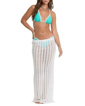Billabong The Keys Knit Midi Cover-Up Skirt - White