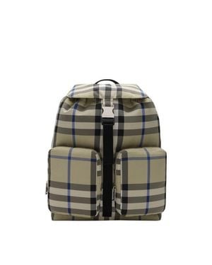 Burberry Medium Check Backpack - Green