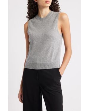 Theory Cashmere Sleeveless Sweater - Gray