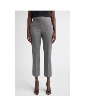 St. John Emma Mélange Stretch Twill Crop Pants - Gray