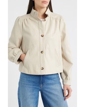 Vince Camuto Cropped Water Resistant Jacket - Natural