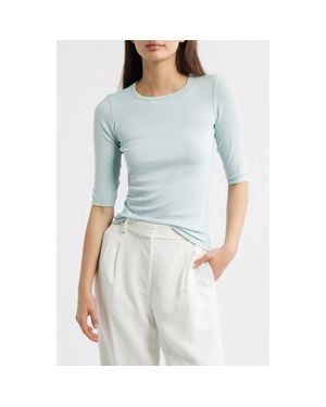ARTLESS FOREVER Lee Three-Quarter Sleeve Top - Blue