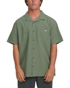 Billabong Victoria Vacay Linen Blend Camp Shirt - Green