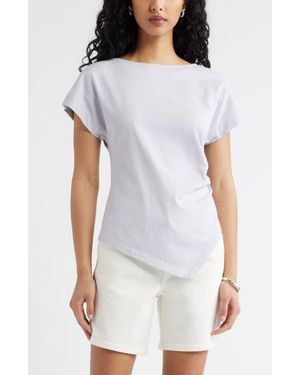 Open Edit Asymmetric Cotton T-Shirt - White