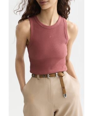 Scotch & Soda Stretch Cotton Rib Tank - Red
