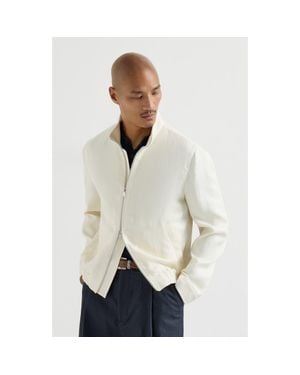 Brunello Cucinelli Outerwear Jacket With Stand Collar in Gray for