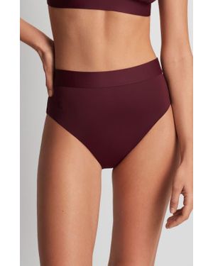 Ralph Lauren Banded High Waist Bikini Bottoms - Purple