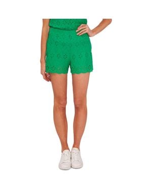 Cece Cotton Eyelet Shorts - Green