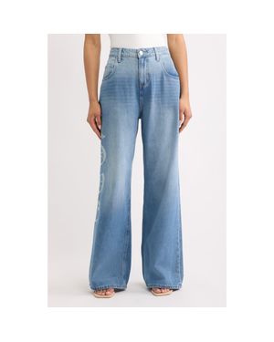 YMI Relaxed Super Wide Leg Jeans - Blue