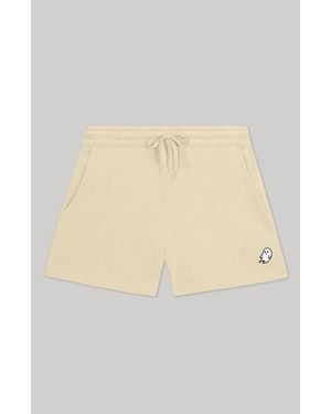 Alix Ghost Midweight Washed Fleece Shorts - Natural