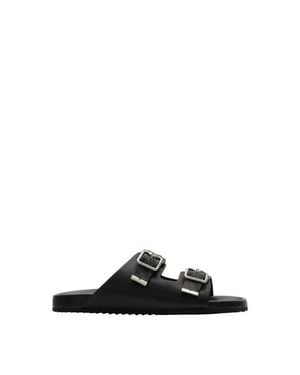 Burberry Leather Urchin Sandals - Black