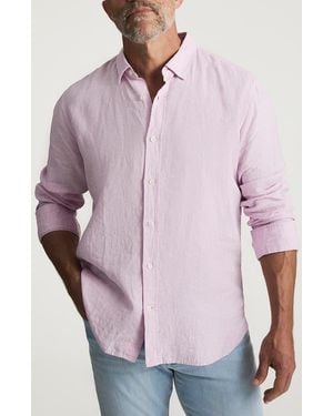 34 Heritage Linen Button-Up Shirt - Purple