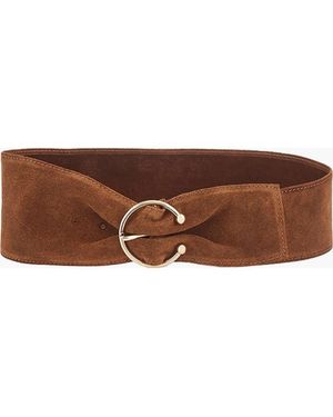 Lascana Wide Suede Waist Belt - Brown
