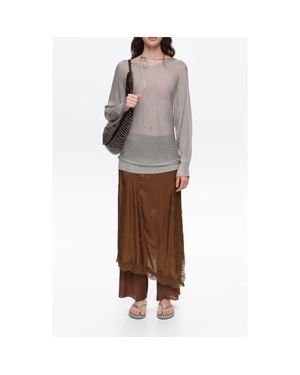 Bimba Y Lola Crossover Ties Sweater - Brown