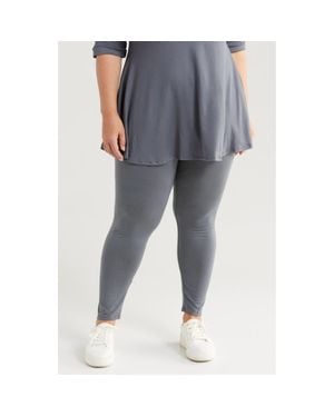 24seven Comfort Apparel Comfortable Ankle Leggings - Gray