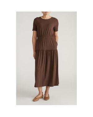UNIVERSAL STANDARD Thea Divine Jersey Midi Dress - Brown