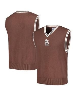 Pleasures St. Louis Cardinals Knit V-Neck Pullover Sweater Vest - Brown