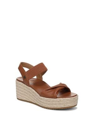 Vionic Darla Espadrille Platform Slide Sandal - Brown