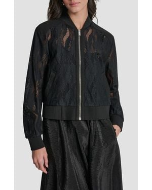 DKNY Abstract Lace Jacket - Black