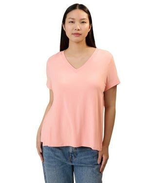 Kindred Bravely Classic Modal V-Neck Nursing T-Shirt - Pink
