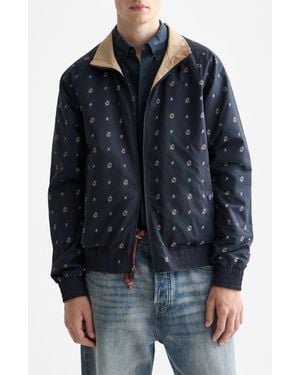 Scotch & Soda Reversible Water Repellent Cotton Jacket - Blue