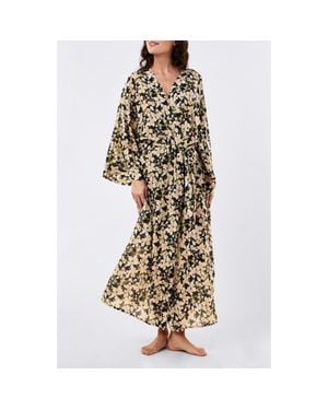 Papinelle Serena Kimono Maxi Robe - Metallic
