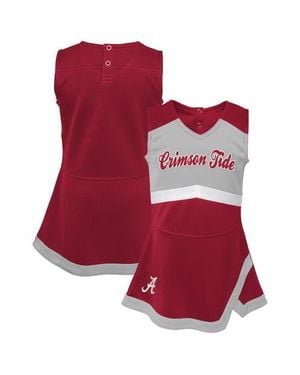 Outerstuff Girls Youth Alabama Tide Cheer Captain Sweater Dress - Red