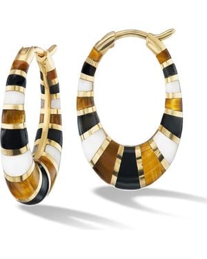 Orly Marcel Mini Inlay Hoop Earrings - Metallic