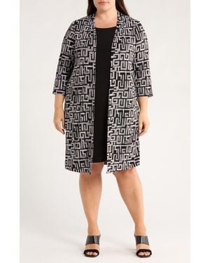 Connected Apparel Two Piece Jacket & Dress - Black