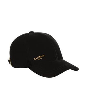 Balmain Paris Velvet Cap - Black