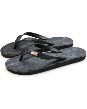 feel good Classicz Remix Natural Rubber Flip Flop Thong Sandals - Black