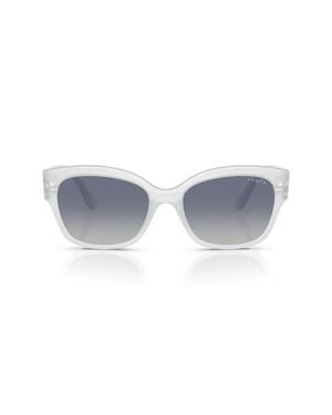 Vogue 55Mm Polarized Gradient Butterfly Sunglasses - Blue