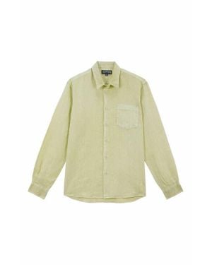 Vilebrequin Linen Mineral Dye Shirt - White