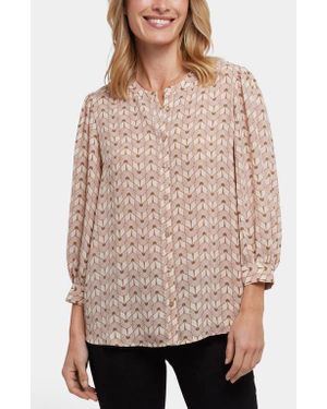 NYDJ Bonnie Button-Up Top - Natural