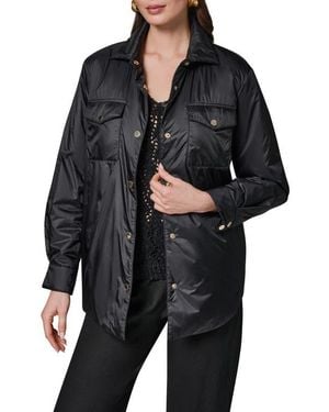 Donna Karan Snap Front Shirt Jacket - Black