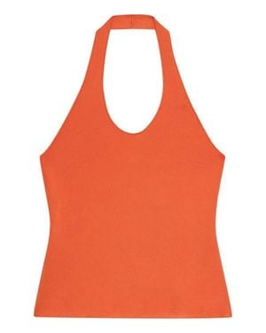 Theory Halter Knit Tank - Orange