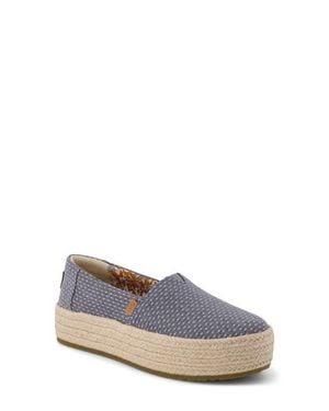 TOMS Valencia Platform Espadrille - Gray