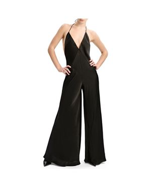 Bardot Keaton Wide Leg Halter Jumpsuit - Black
