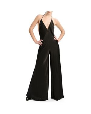 Bardot Keaton Wide Leg Halter Jumpsuit - Black