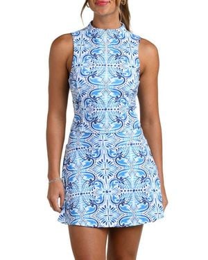 La Blanca Tile Sleeveless Top - Blue