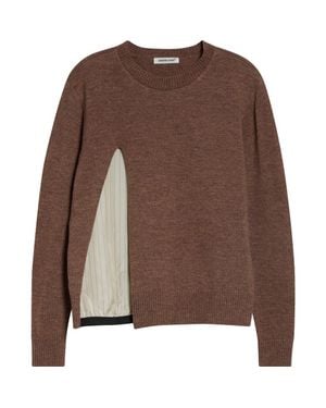 Undercover Wool Blend Sweater - Brown